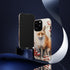 Christmas Fox in a Wreath of Red Berries - Impact Resistant Phone Case